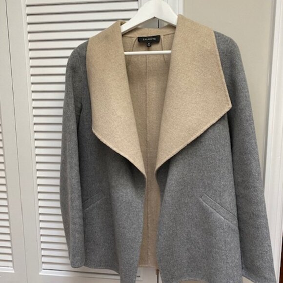 TALBOT'S Jacket. Shawl Collar M Gray/Beige - Picture 5 of 7